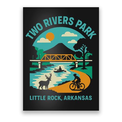Two Rivers Park In Little Rock Arkansas Bridge View Gift Poster
