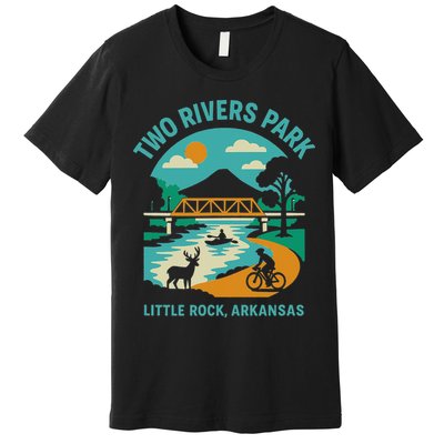 Two Rivers Park In Little Rock Arkansas Bridge View Gift Premium T-Shirt