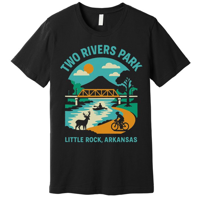 Two Rivers Park In Little Rock Arkansas Bridge View Gift Premium T-Shirt