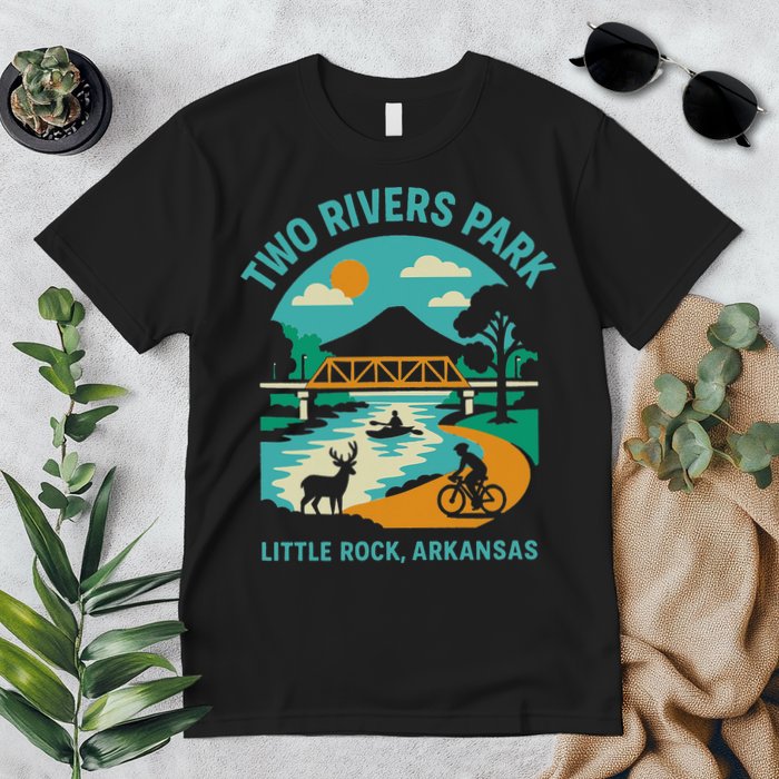 Two Rivers Park In Little Rock Arkansas Bridge View Gift Premium T-Shirt