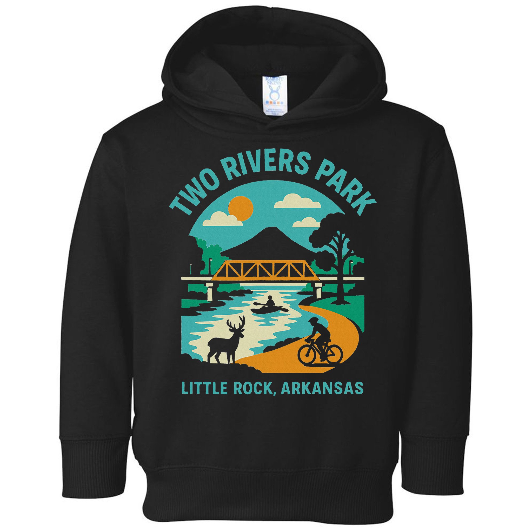 Two Rivers Park In Little Rock Arkansas Bridge View Gift Toddler Hoodie