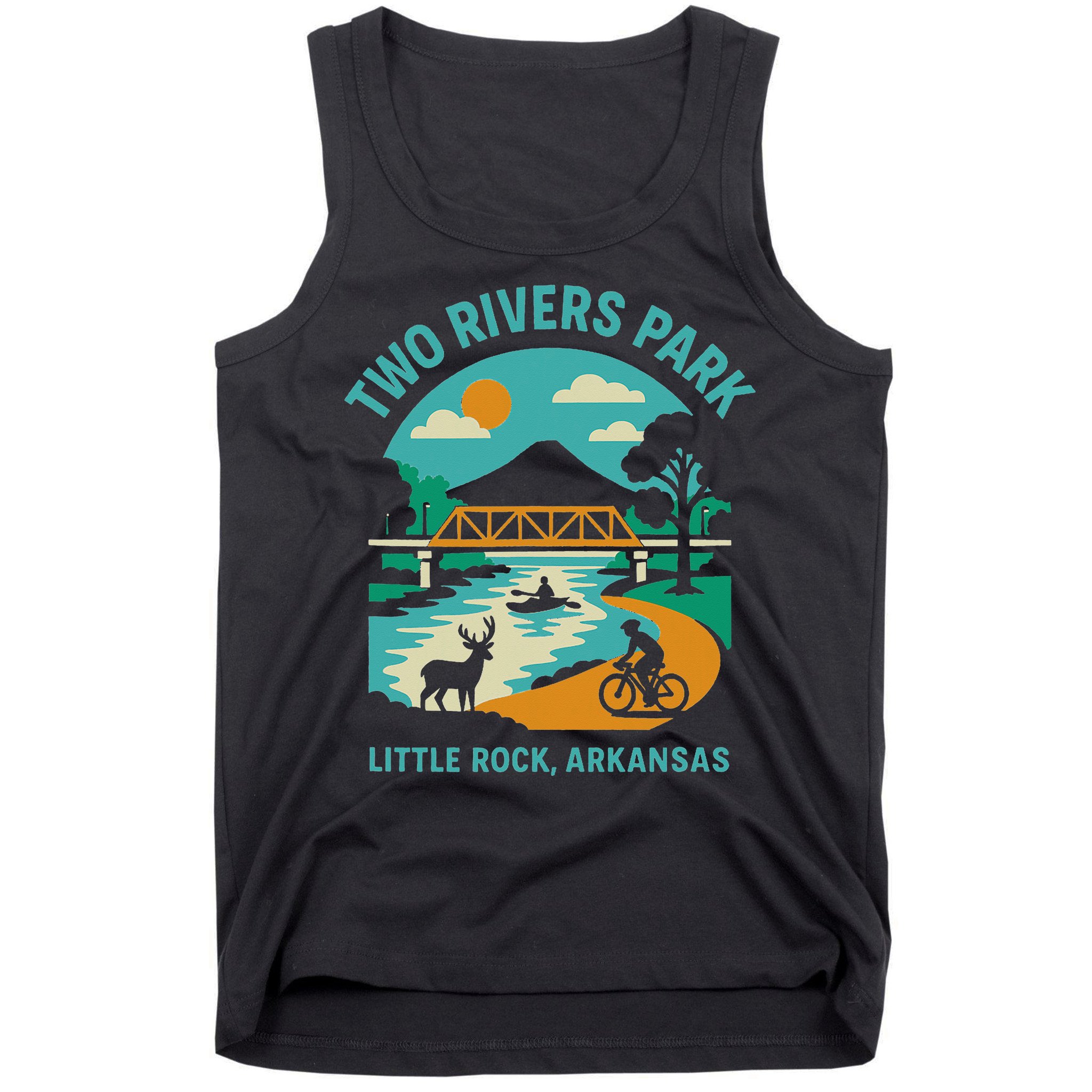 Two Rivers Park In Little Rock Arkansas Bridge View Gift Tank Top