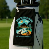 Two Rivers Park In Little Rock Arkansas Bridge View Gift Golf Towel