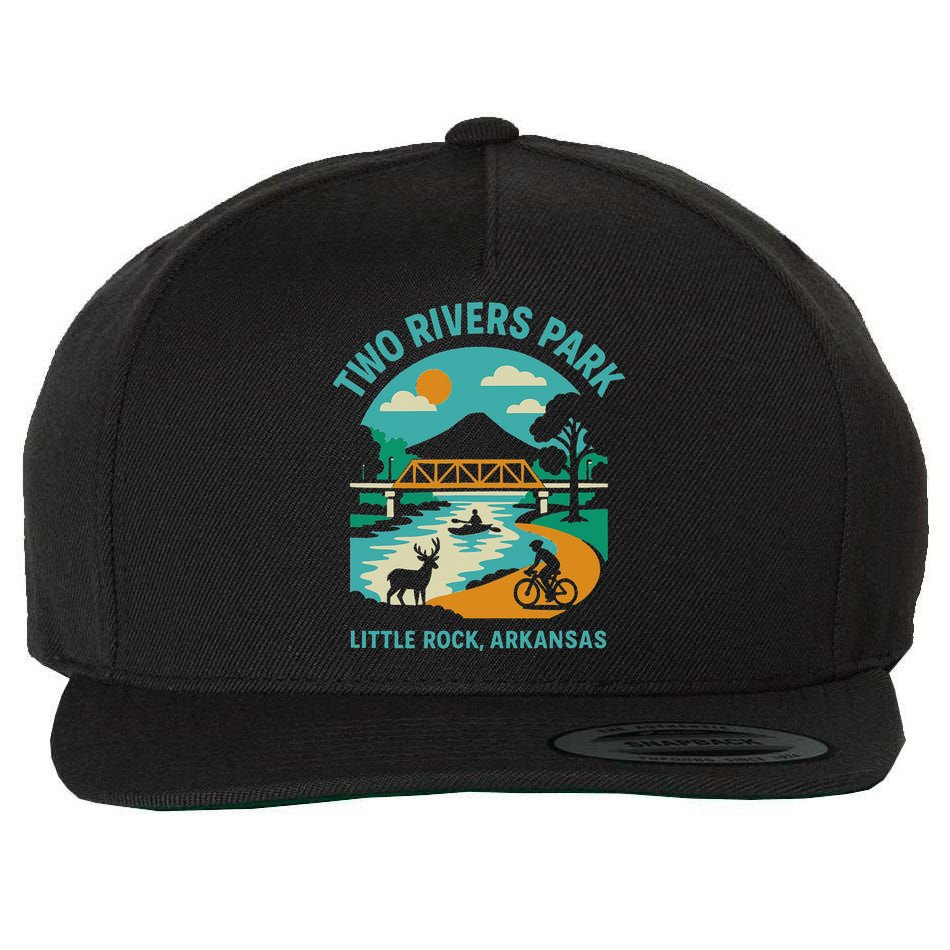 Two Rivers Park In Little Rock Arkansas Bridge View Gift Wool Snapback Cap