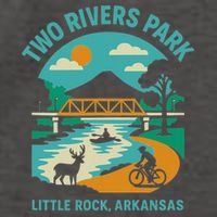 Two Rivers Park In Little Rock Arkansas Bridge View Gift Vector Backpack