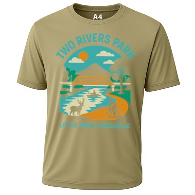 Two Rivers Park In Little Rock Arkansas Bridge View Gift Cooling Performance Crew T-Shirt