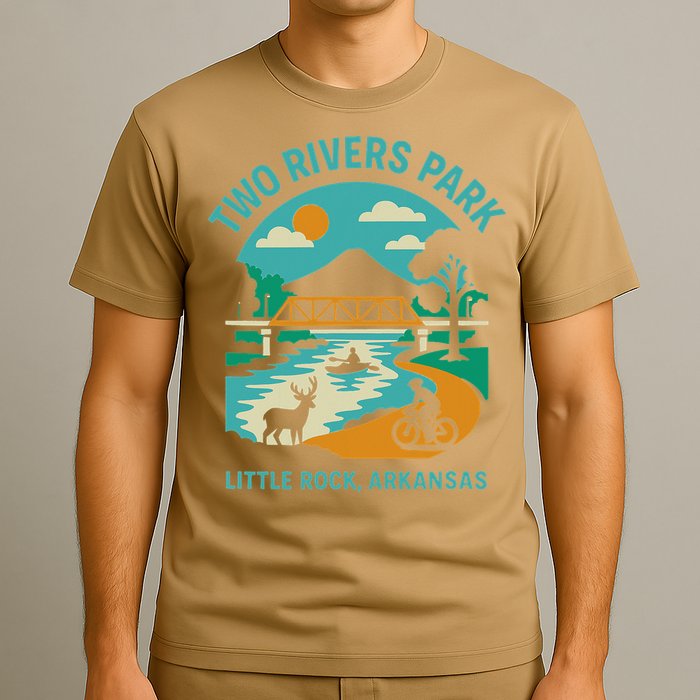 Two Rivers Park In Little Rock Arkansas Bridge View Gift T-Shirt
