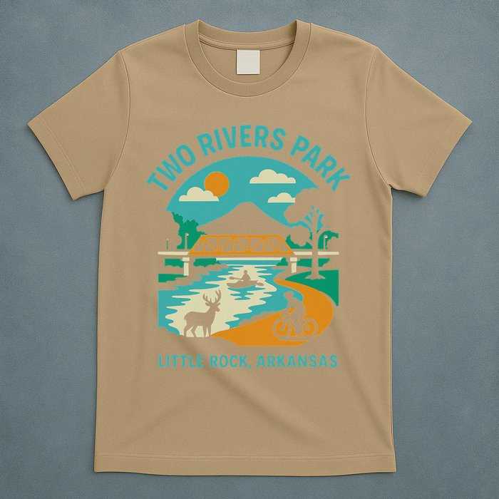 Two Rivers Park In Little Rock Arkansas Bridge View Gift T-Shirt
