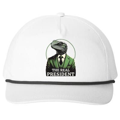 The Real President Political Humor Lizard People Snapback Five-Panel Rope Hat