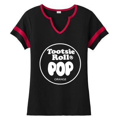 Tootsie Roll Pops Orange Funny Candy Group Halloween Ladies Halftime Notch Neck Tee