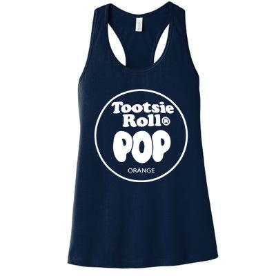 Tootsie Roll Pops Orange Funny Candy Group Halloween Women's Racerback Tank