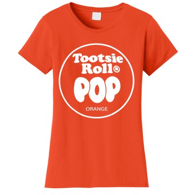 Tootsie Roll Pops Orange Funny Candy Group Halloween Women's T-Shirt