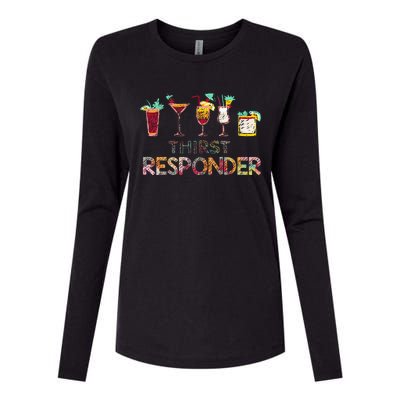 Thirst Response Responder Funny Bartender Mixologists Womens Cotton Relaxed Long Sleeve T-Shirt