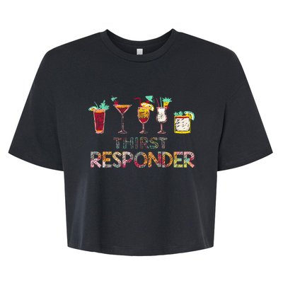 Thirst Response Responder Funny Bartender Mixologists Bella+Canvas Jersey Crop Tee