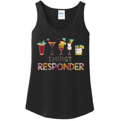 Thirst Response Responder Funny Bartender Mixologists Ladies Essential Tank