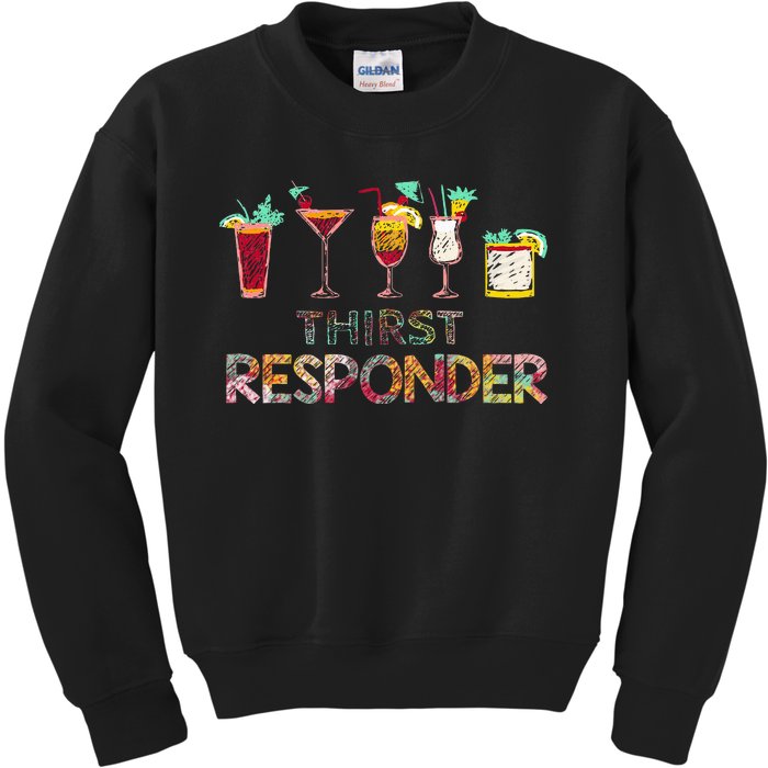 Thirst Response Responder Funny Bartender Mixologists Kids Sweatshirt