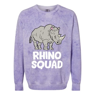 Team Rhino Rhino Squad Love Rhinoceros Gift Colorblast Crewneck Sweatshirt