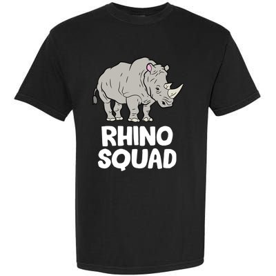 Team Rhino Rhino Squad Love Rhinoceros Gift Garment-Dyed Heavyweight T-Shirt