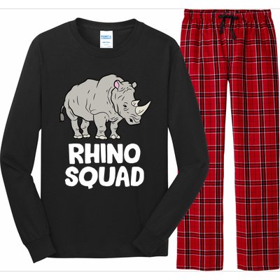 Team Rhino Rhino Squad Love Rhinoceros Gift Long Sleeve Pajama Set