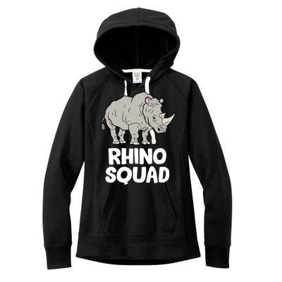 Team Rhino Rhino Squad Love Rhinoceros Gift Women's Fleece Hoodie