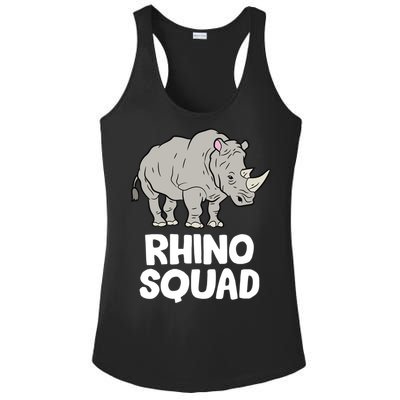 Team Rhino Rhino Squad Love Rhinoceros Gift Ladies PosiCharge Competitor Racerback Tank