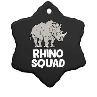 Team Rhino Rhino Squad Love Rhinoceros Gift Ceramic Star Ornament