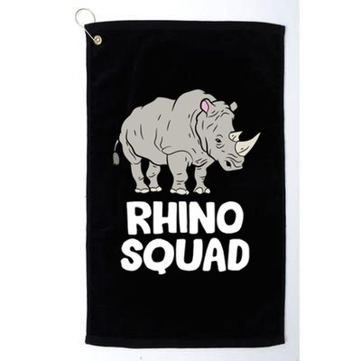 Team Rhino Rhino Squad Love Rhinoceros Gift Platinum Collection Golf Towel