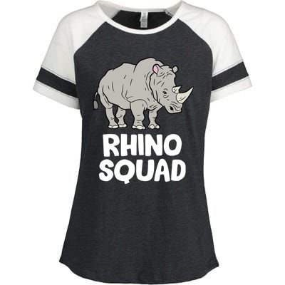 Team Rhino Rhino Squad Love Rhinoceros Gift Enza Ladies Jersey Colorblock Tee