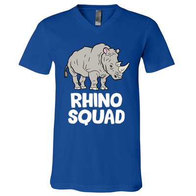 Team Rhino Rhino Squad Love Rhinoceros Gift V-Neck T-Shirt