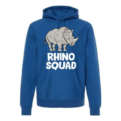 Team Rhino Rhino Squad Love Rhinoceros Gift Premium Hoodie