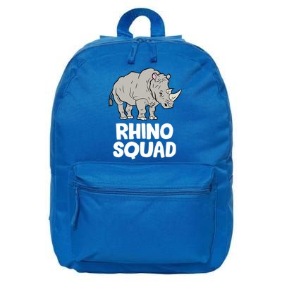 Team Rhino Rhino Squad Love Rhinoceros Gift 16 in Basic Backpack