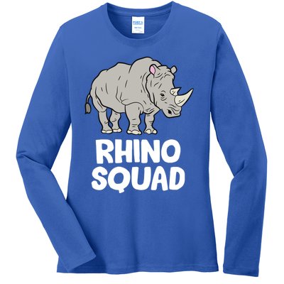 Team Rhino Rhino Squad Love Rhinoceros Gift Ladies Long Sleeve Shirt