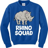 Team Rhino Rhino Squad Love Rhinoceros Gift Kids Sweatshirt