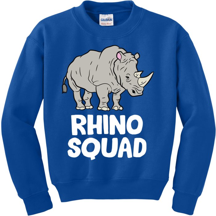 Team Rhino Rhino Squad Love Rhinoceros Gift Kids Sweatshirt