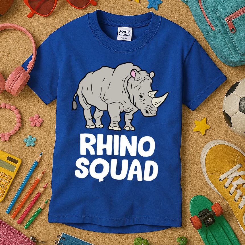 Team Rhino Rhino Squad Love Rhinoceros Gift Kids T-Shirt
