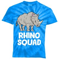 Team Rhino Rhino Squad Love Rhinoceros Gift Kids Tie-Dye T-Shirt