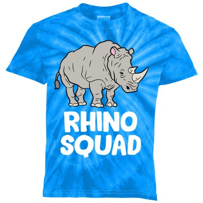 Team Rhino Rhino Squad Love Rhinoceros Gift Kids Tie-Dye T-Shirt