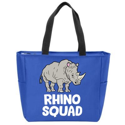 Team Rhino Rhino Squad Love Rhinoceros Gift Zip Tote Bag