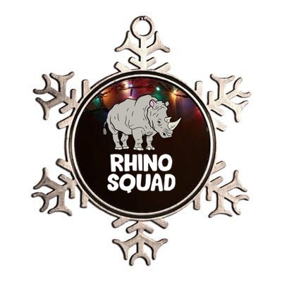 Team Rhino Rhino Squad Love Rhinoceros Gift Metallic Star Ornament