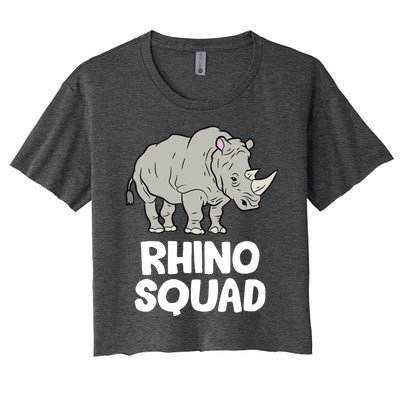 Team Rhino Rhino Squad Love Rhinoceros Gift Women's Crop Top Tee