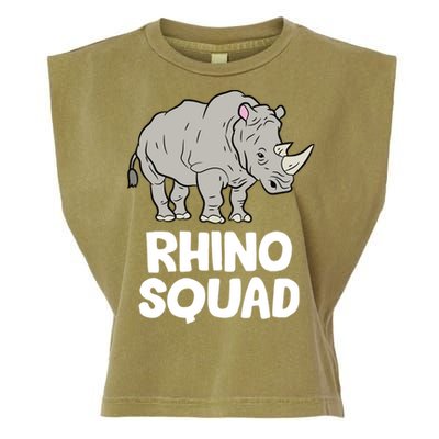 Team Rhino Rhino Squad Love Rhinoceros Gift Garment-Dyed Women's Muscle Tee