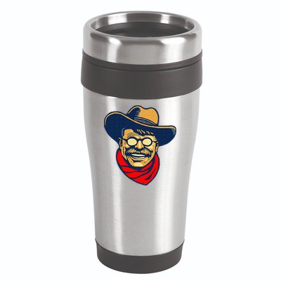 Teddy Roosevelt Rough Rider American National Parks Retro 16oz Travel Tumbler