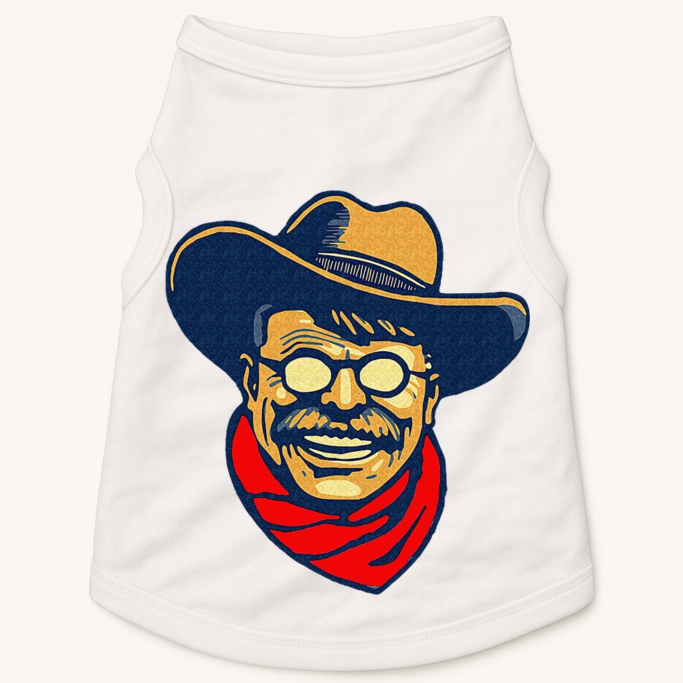 Teddy Roosevelt Rough Rider American National Parks Retro Doggie Tank