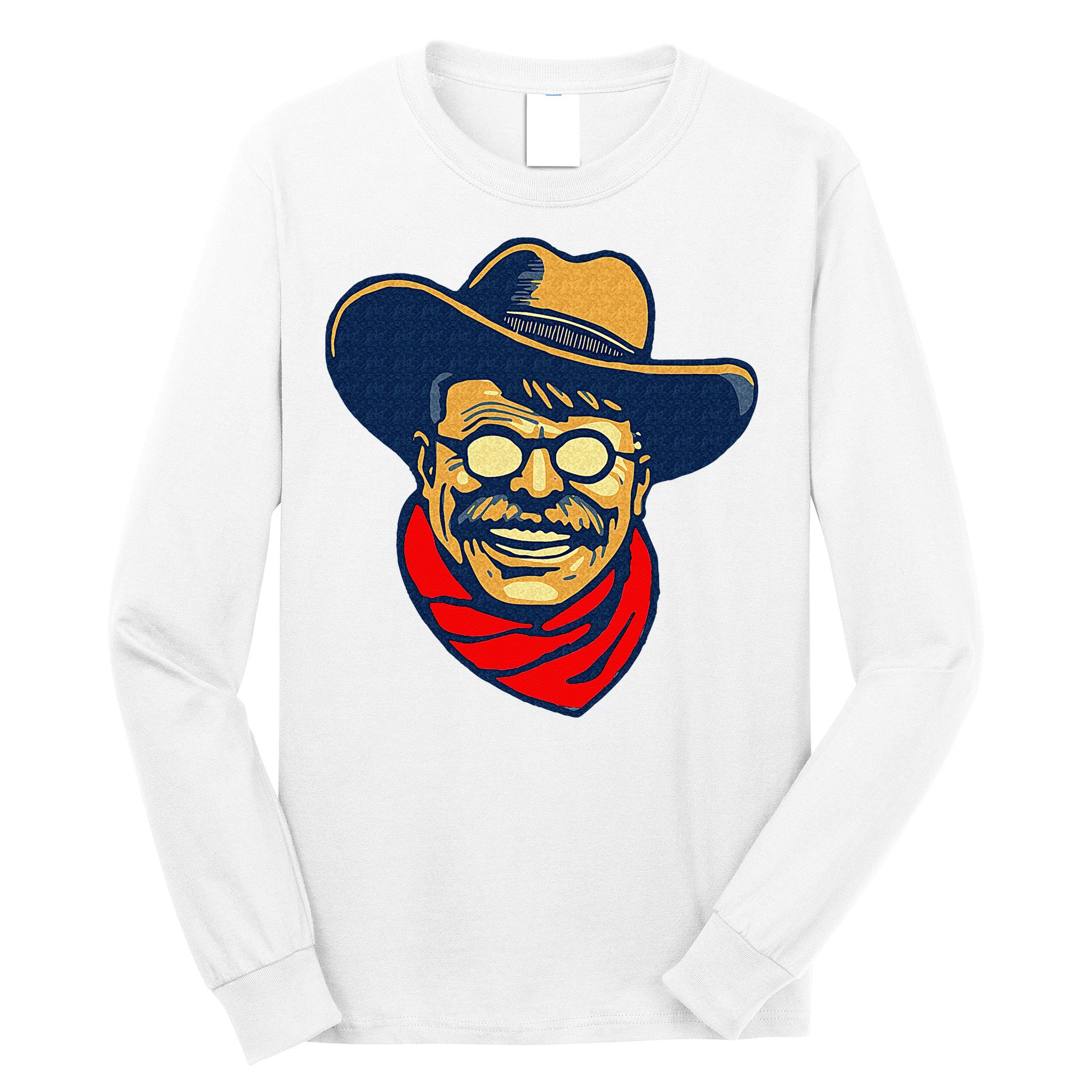 Teddy Roosevelt Rough Rider American National Parks Retro Long Sleeve Shirt