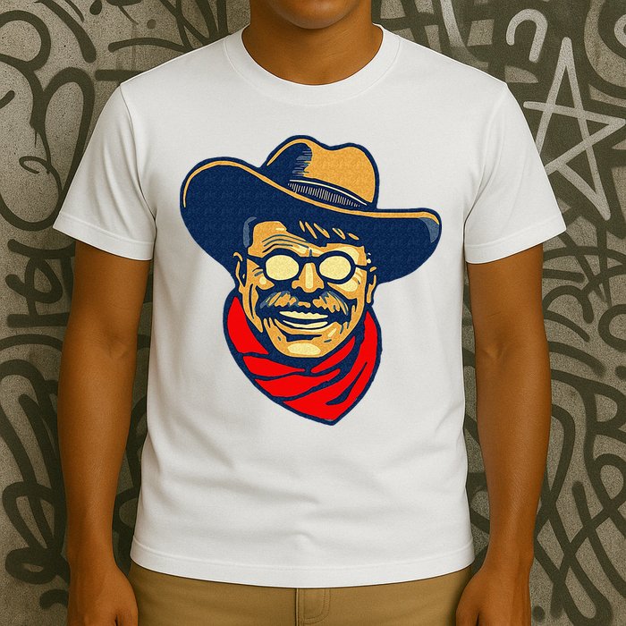 Teddy Roosevelt Rough Rider American National Parks Retro T-Shirt