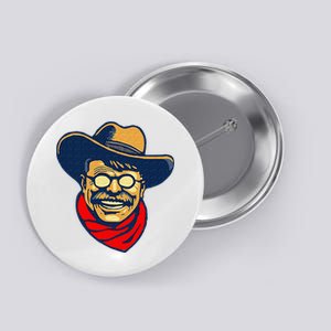 Teddy Roosevelt Rough Rider American National Parks Retro Button