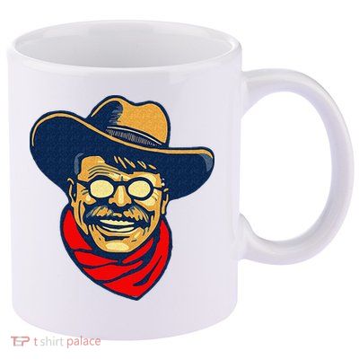 Teddy Roosevelt Rough Rider American National Parks Retro 11oz C Handle Ceramic Mug