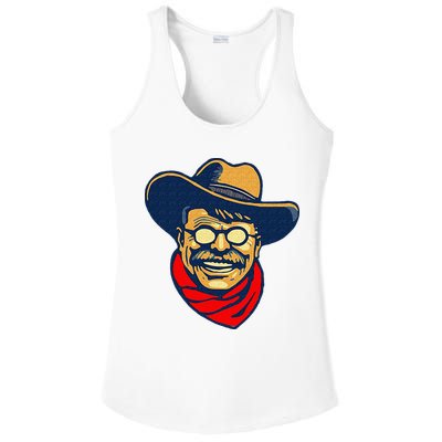 Teddy Roosevelt Rough Rider American National Parks Retro Ladies PosiCharge Competitor Racerback Tank
