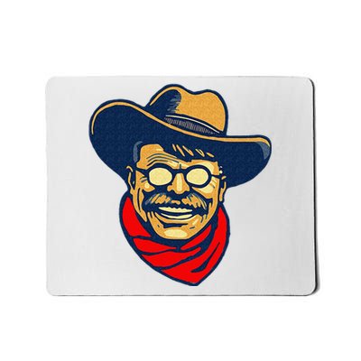 Teddy Roosevelt Rough Rider American National Parks Retro Mousepad