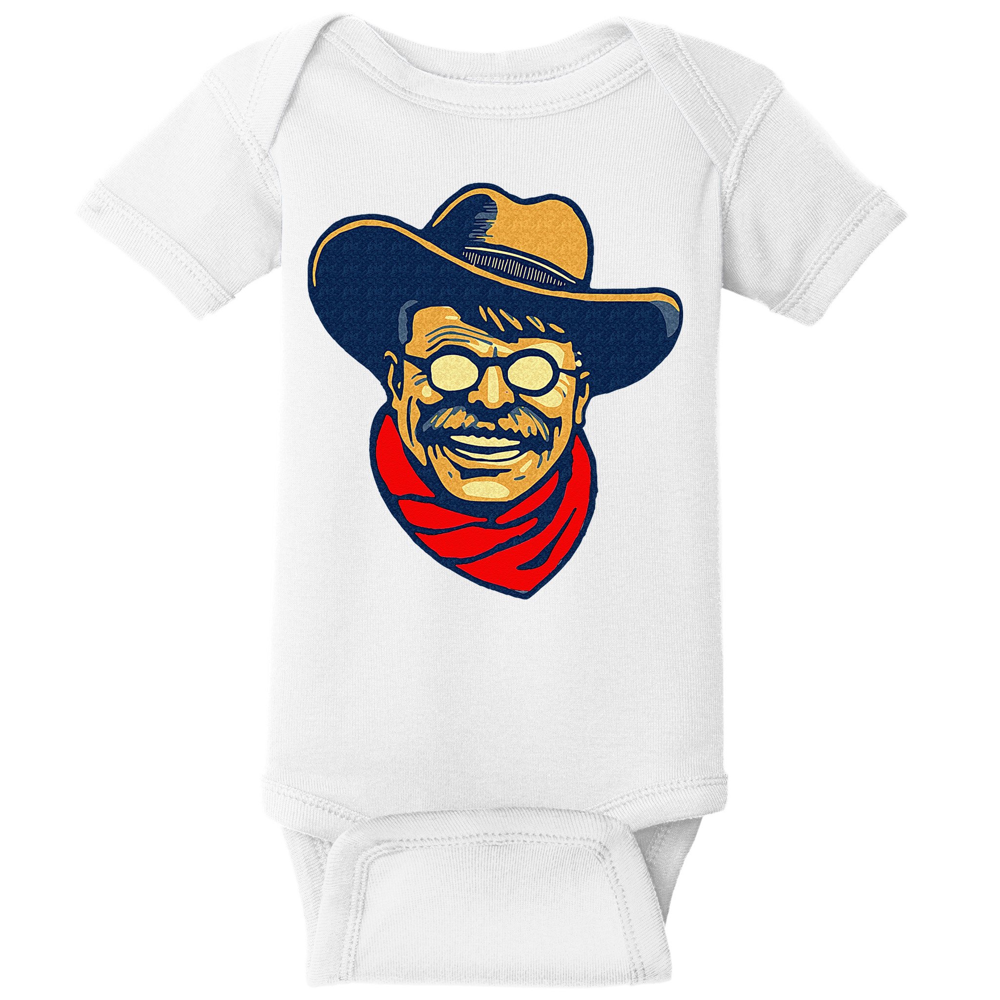 Teddy Roosevelt Rough Rider American National Parks Retro Baby Bodysuit